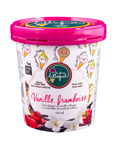 Rasberry Vanilla Ice Cream - Artisanal Dairy Shop, best ingredients, local fruits, best ice cream